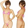 ウェット生地三角ブラ&マイクロGスト ローズ