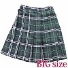 ステッチ入りチェック柄プリーツスカート BIG